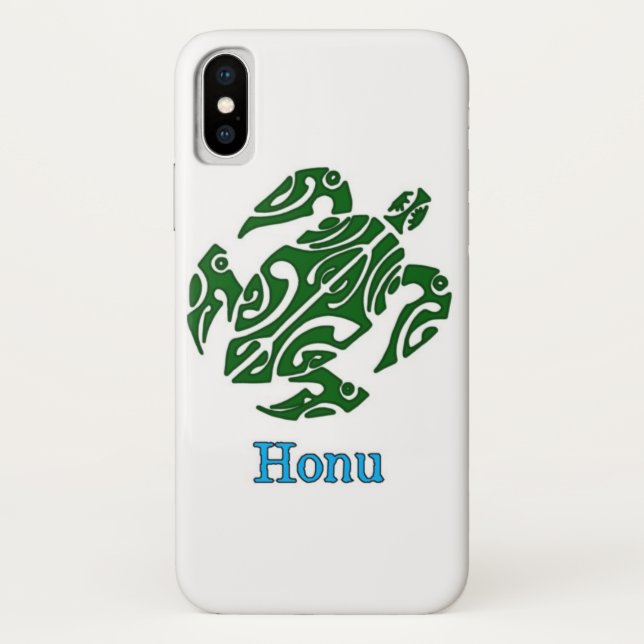 Endangered Tribal Hawaiian Green Sea Turtle Case-Mate iPhone Case (Back)