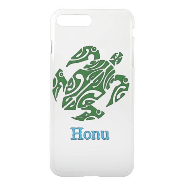 Endangered Tribal Hawaiian Green Sea Turtle Uncommon iPhone Case (Back)