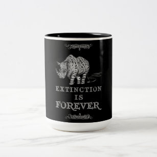 Endangered Zpecies Rhino  - Environmentalist Two-Tone Coffee Mug