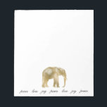 Endangerment African Safari Elephant Notepad<br><div class="desc">Cute cool gifts!</div>