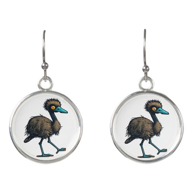 Endearing Emu Earrings (Front)