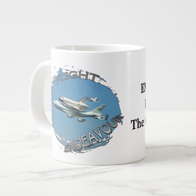 Endeavour Jumbo Mug! Giant Coffee Mug (Front Left)