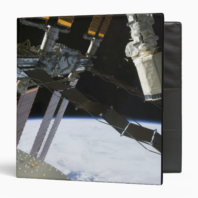 Endeavour's arm amidst International Space Stat 3 Ring Binder (Front/Inside)