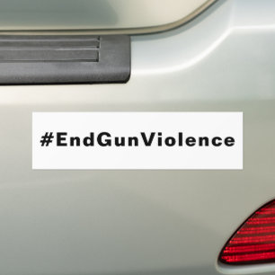 #EndGunViolence white black custom text minimalist Bumper Sticker