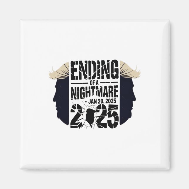 Ending Of A - Inauguration Day 2025 Chiffon Top  Magnet (Front)