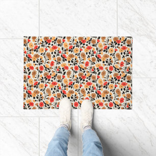 Endleaves of Art floral pattern Doormat