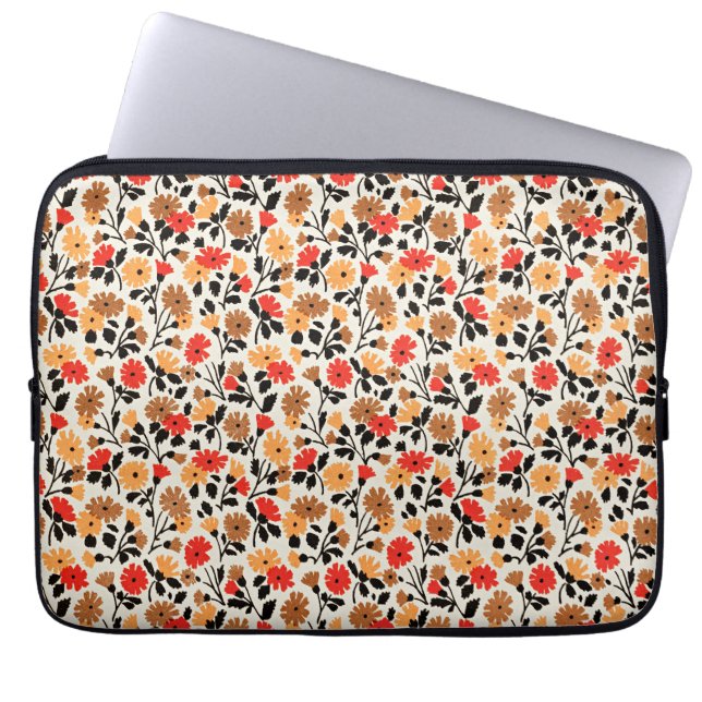 Endleaves of Art floral pattern Laptop Sleeve (Front)