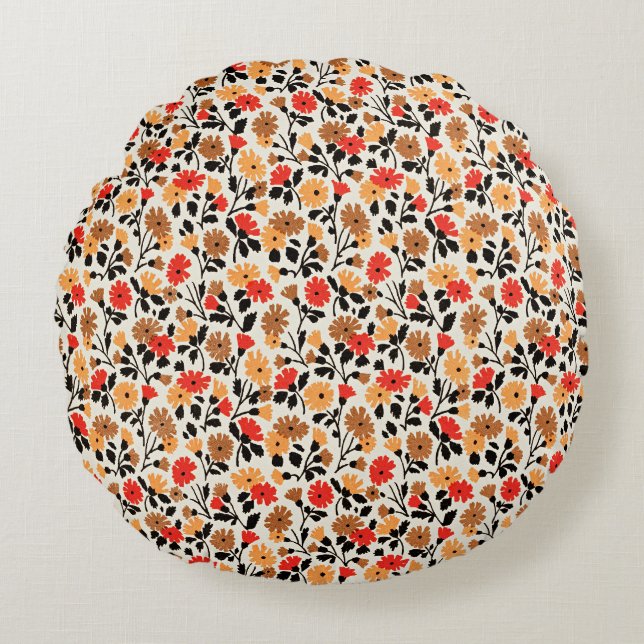 Endleaves of Art pattern Round Pillow (Front)