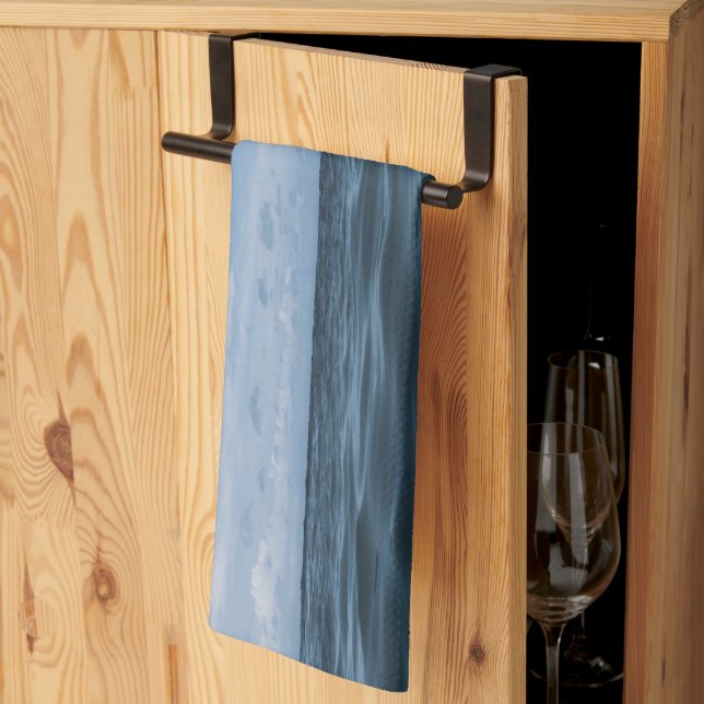 Endless Blue Ocean Waves 1 Kitchen Towel (Thirds Fold)