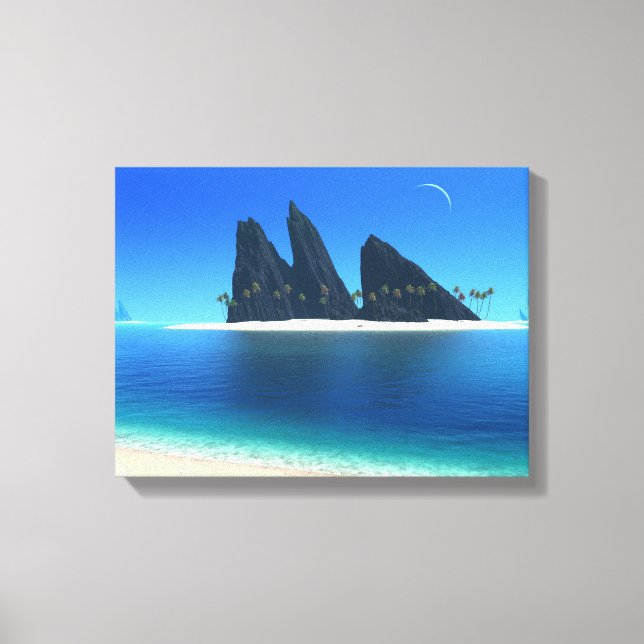 Endless Blue (Original) Wrapped Canvas Print (Front)