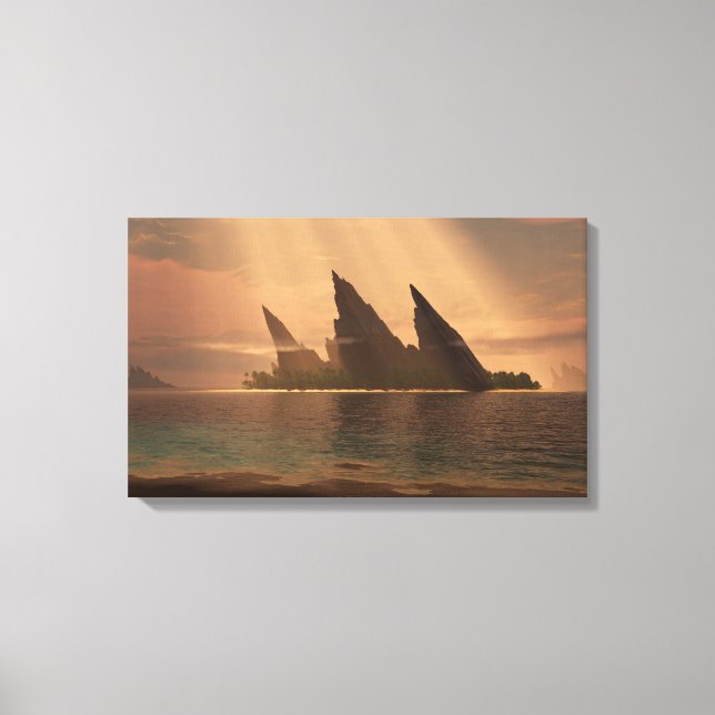 Endless Blue (Sunbeam) Canvas Print (Front)