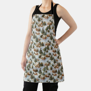 Endless Christmas Gingerbread Village Apron