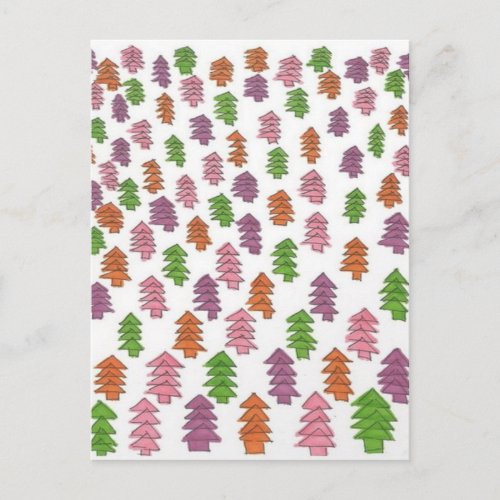 Endless Forest Pine Trees Print Postcard