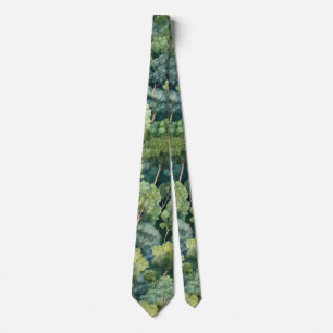 Endless Forest Watercolor Neck Tie