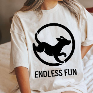 Endless Fun Running Dog Silhouette Logo Tri-Blend Shirt