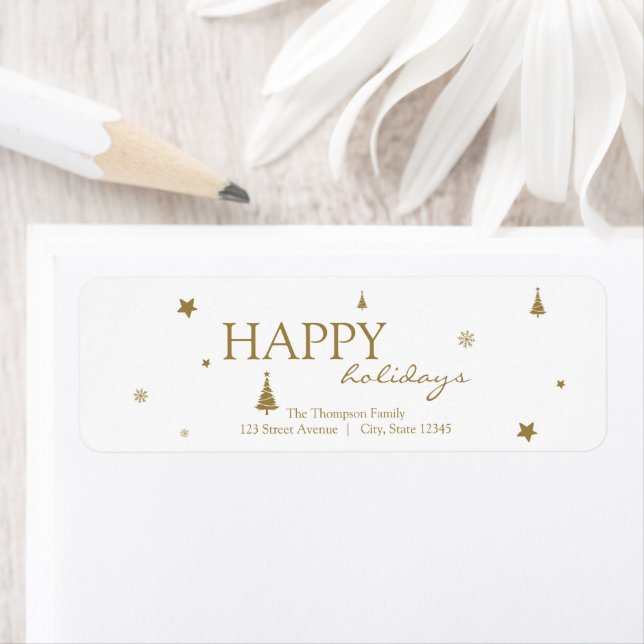 Endless Happiness Christmas Holiday Address Label (Insitu)