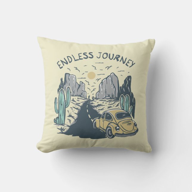 Endless Journey Throw Pillow (Front)