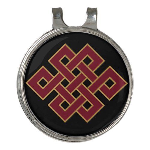 Endless Knot Auspicious Buddhist Symbol  Golf Hat Clip