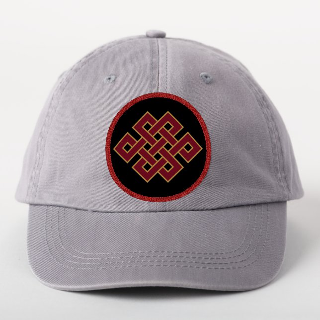 Endless Knot Auspicious Buddhist Symbol  Patch (On Headwear)