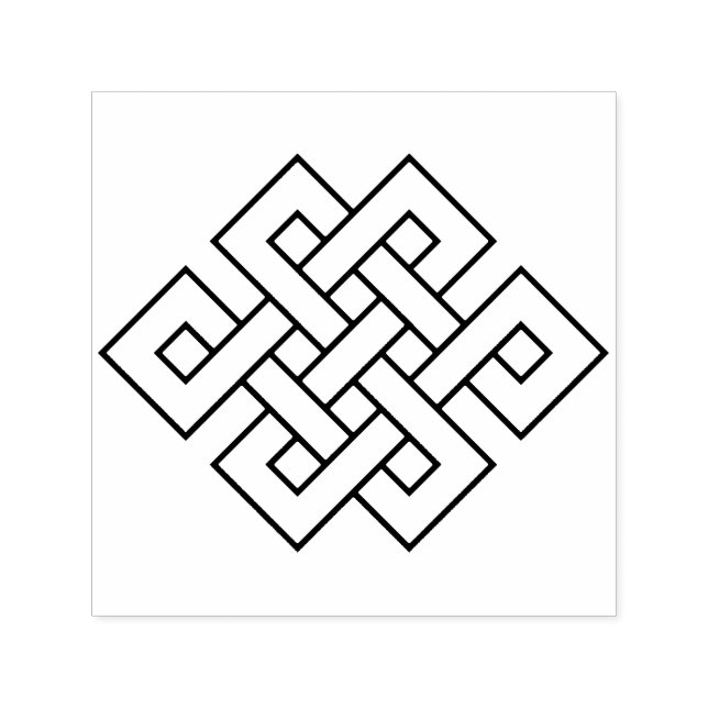 Endless Knot Auspicious Symbol Self-inking Stamp (Design)