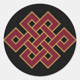 Endless Knot Buddhist Symbol Classic Round Sticker