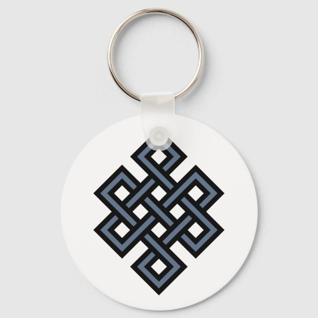 Endless Knot Eternity Buddhist Symbol Buddha Keychain (Front)