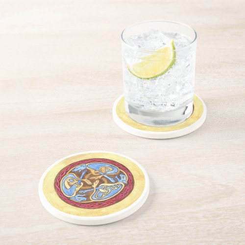  Endless knot with animals   Coaster