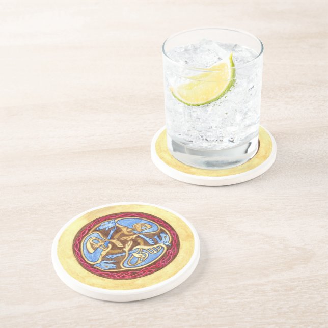  Endless knot with animals   Coaster (Side)