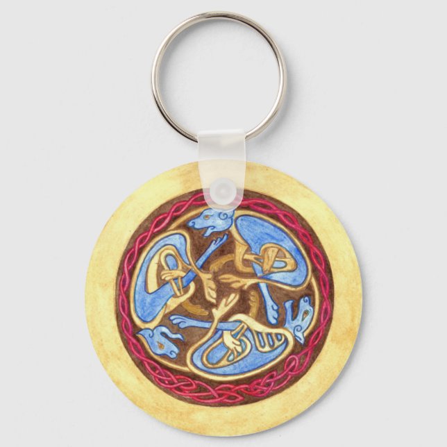  Endless knot with animals  Keychain (Front)