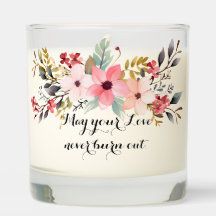 Endless Love Floral Candle