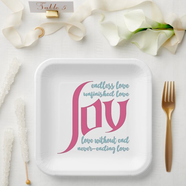 Endless Love Paper Plates (Wedding)