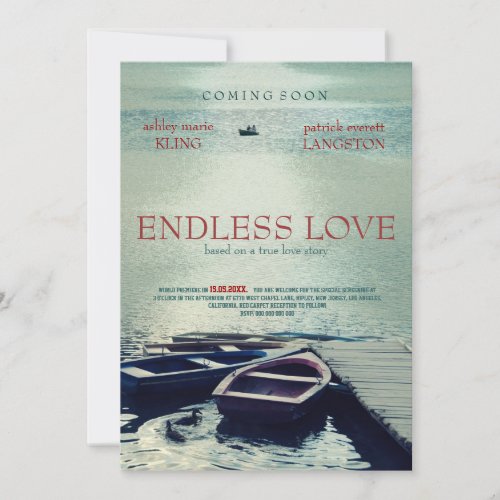 ENDLESS LOVE poster movie style Invitation