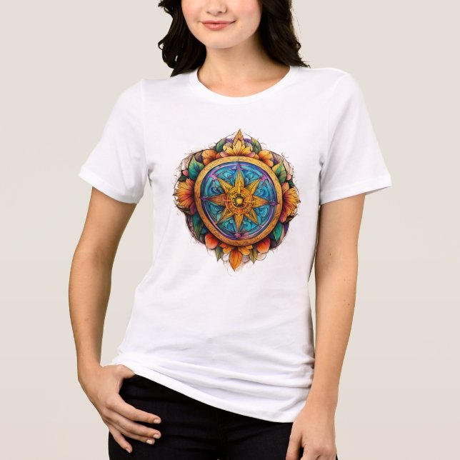 "Endless Motion: Rustic Wheel of Progress T-Shirt  Tri-Blend Shirt (Front)