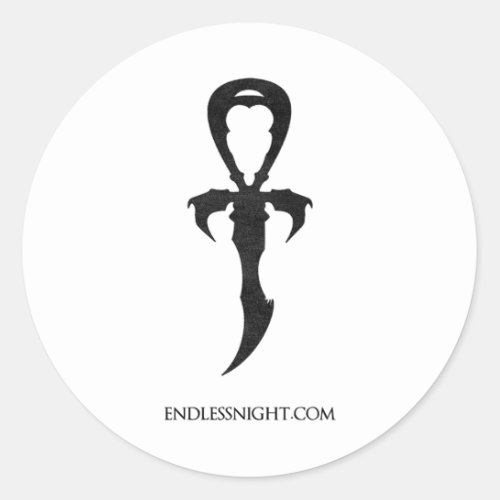 Endless Night Vampyre Legacy Ankh Classic Round Sticker