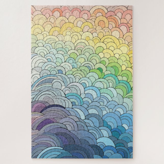 Endless Pastel Rainbow Jigsaw Puzzle (Vertical)