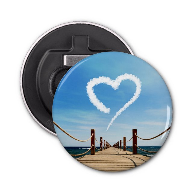 Endless Path Heart-Shaped Cloud Bottle Opener (Front)