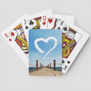 Endless Path Heart-Shaped Cloud Poker Cards