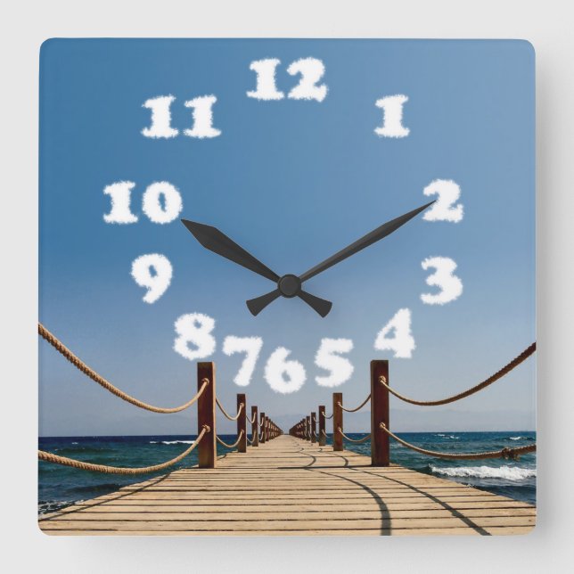 Endless Path Holiday Clouds - Wall Design Clock (Front)