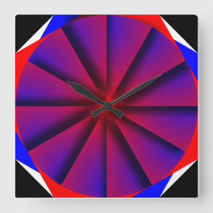 Endless Pinwheel by Kenneth Yoncich Square Wall Clock
