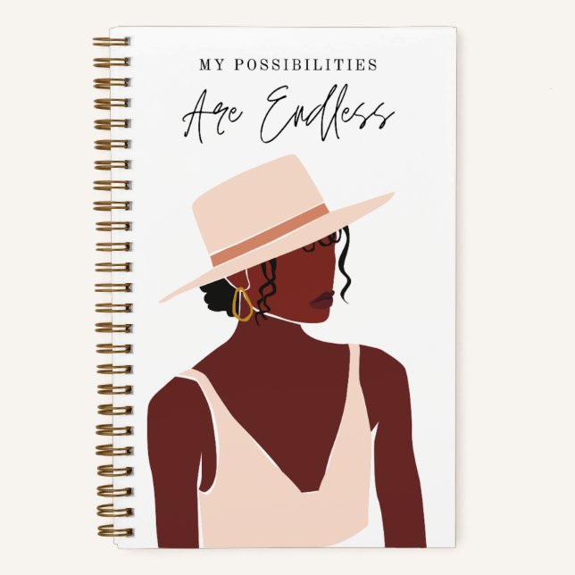 Endless Possibilities | Black Girl | Spiral Notebook (Front)