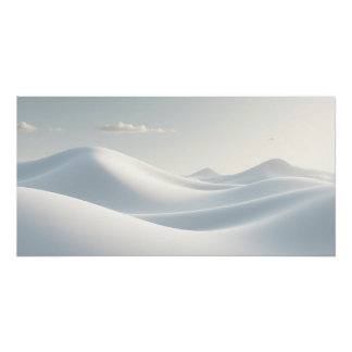 Endless Snow Waves – Minimal Winter Dunes Poster