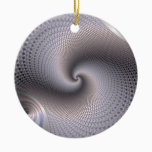 Endless Spirals - Fractal Art Ceramic Ornament