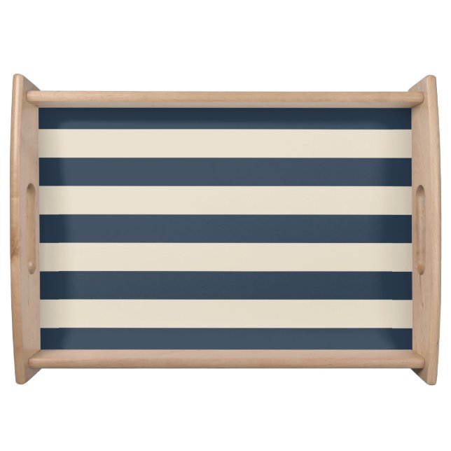 Endless Stripes Coastal Dune Serving Tray (Front)