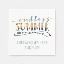 Endless Summer Beach Vacation Sunset Typography
