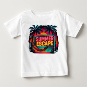 Endless Summer Escape – Retro Sunset Adventure  Baby T-Shirt