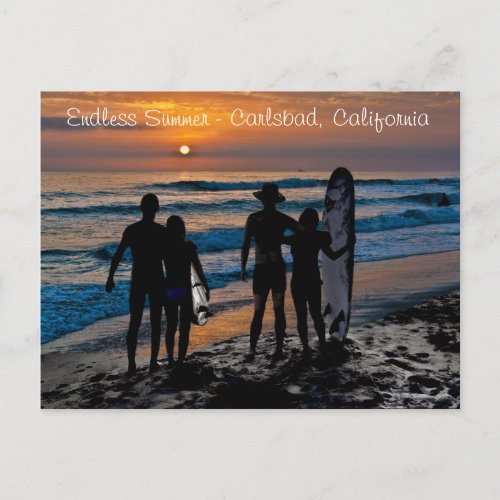 Endless Summer in Carlsbad California USA Postcard