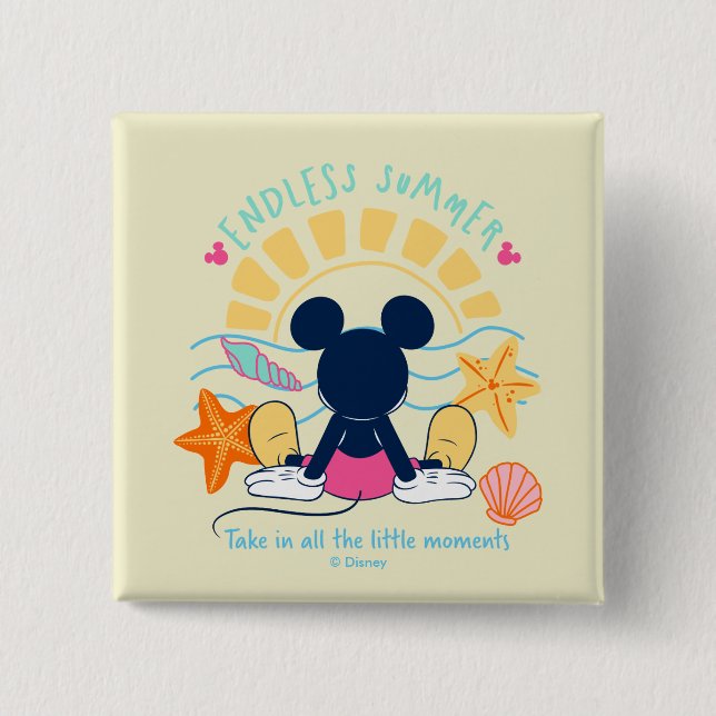 Endless Summer Mickey Mouse Button (Front)