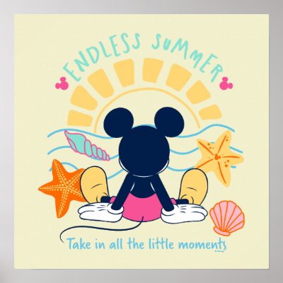Endless Summer Mickey Mouse Poster