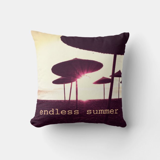 endless summer throw pillow (Front)