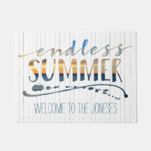 Endless Summer Tropical Vacation Sunset Typography